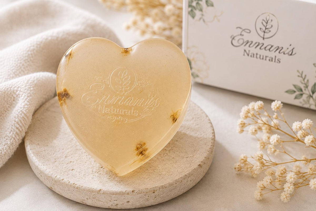 Fragrance-Free Glycerin Heart Soap, Unscented Gentle Cleanser for Sensitive Skin