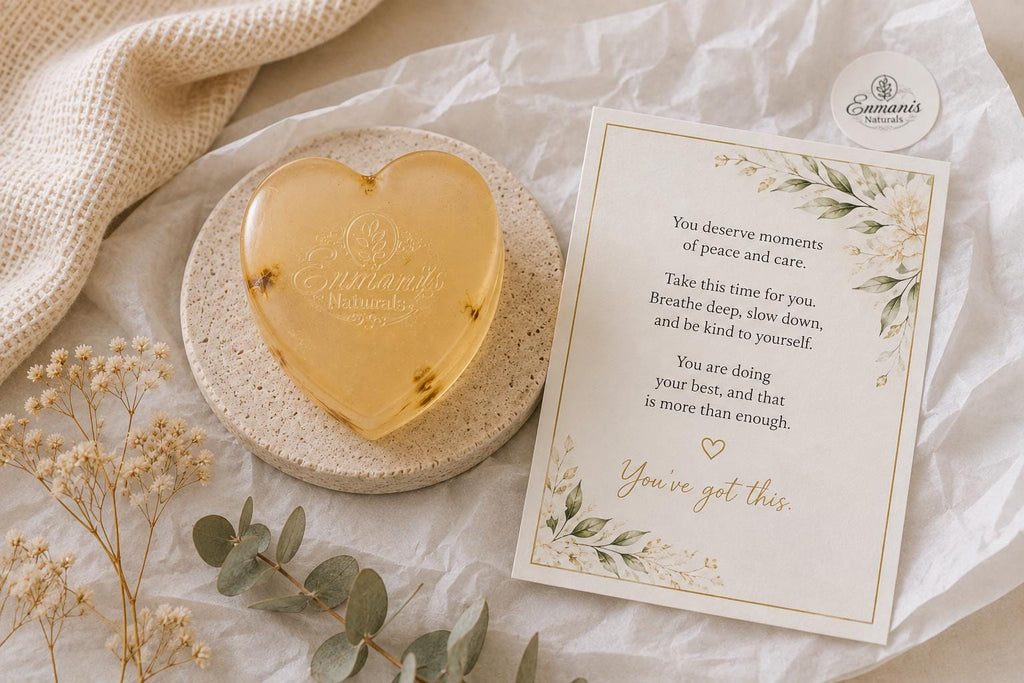 Fragrance-Free Glycerin Heart Soap, Unscented Gentle Cleanser for Sensitive Skin
