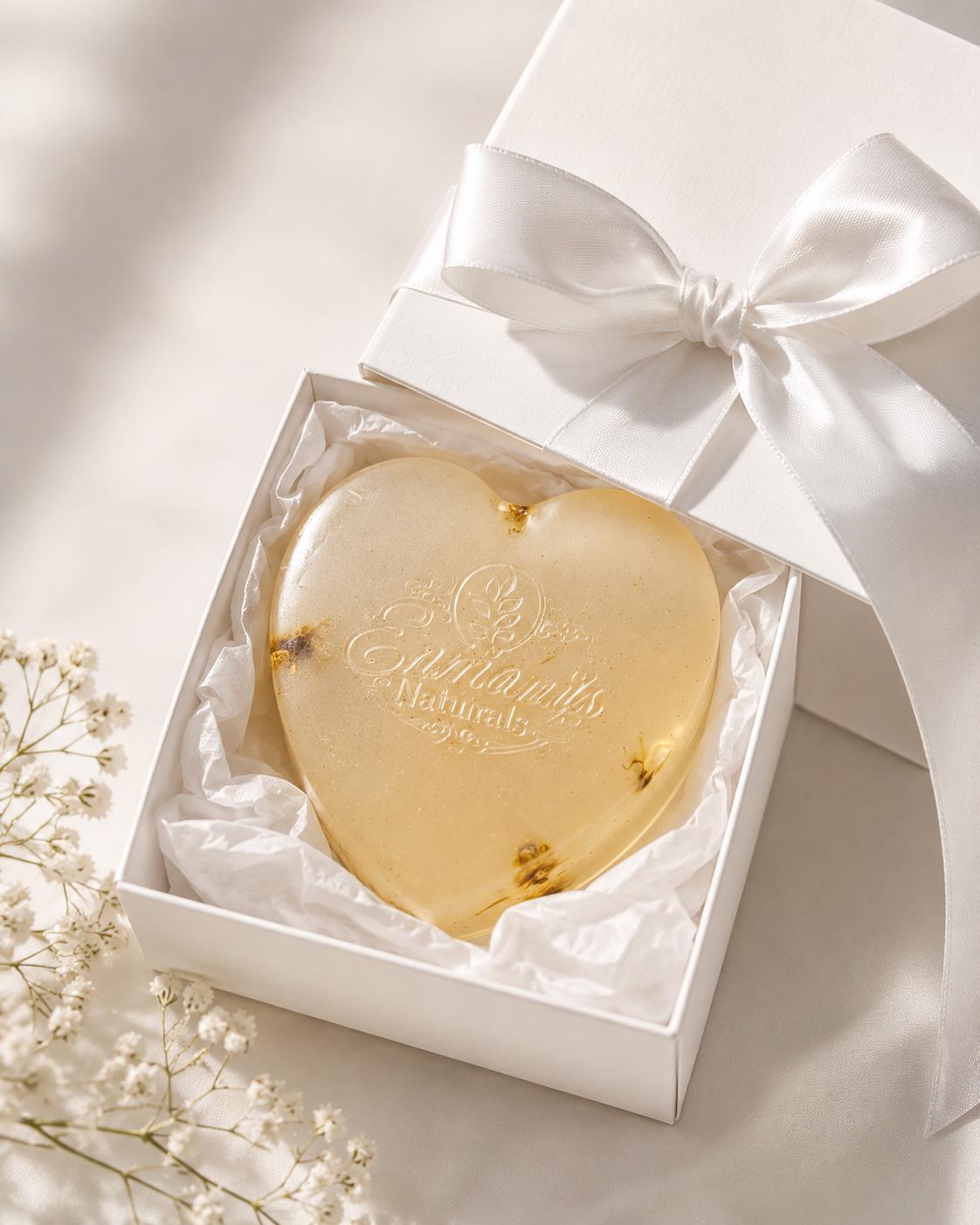 Fragrance-Free Glycerin Heart Soap, Unscented Gentle Cleanser for Sensitive Skin