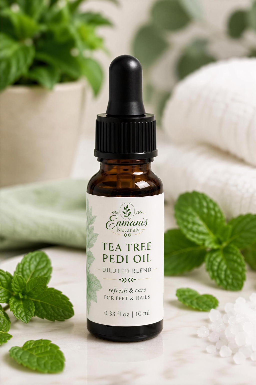 Eucalyptus Peppermint Foot Spa Kit – Organic Scrub, Cream, Oil, Pumice Stone (Gabardine Bag)