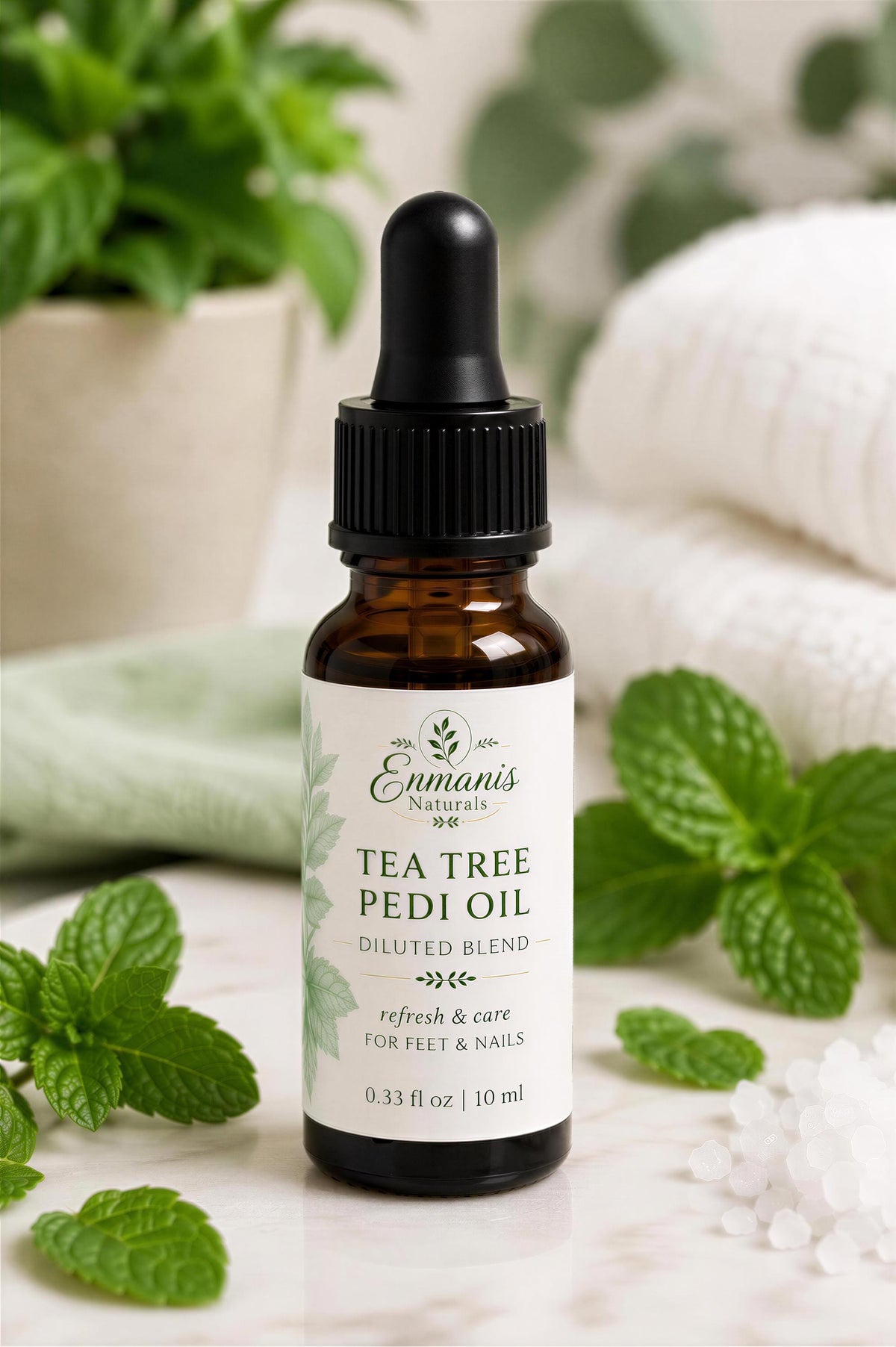 Eucalyptus Peppermint Foot Spa Kit – Organic Scrub, Cream, Oil, Pumice Stone (Gabardine Bag)