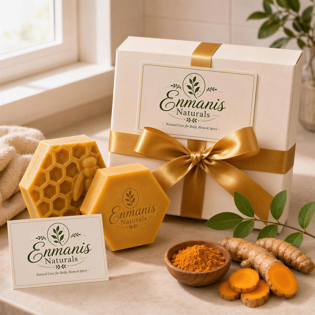 Turmeric Kojic Acid Goat Milk Soap Set – Skin Brightening Cleanser Bars (Gift Ready)