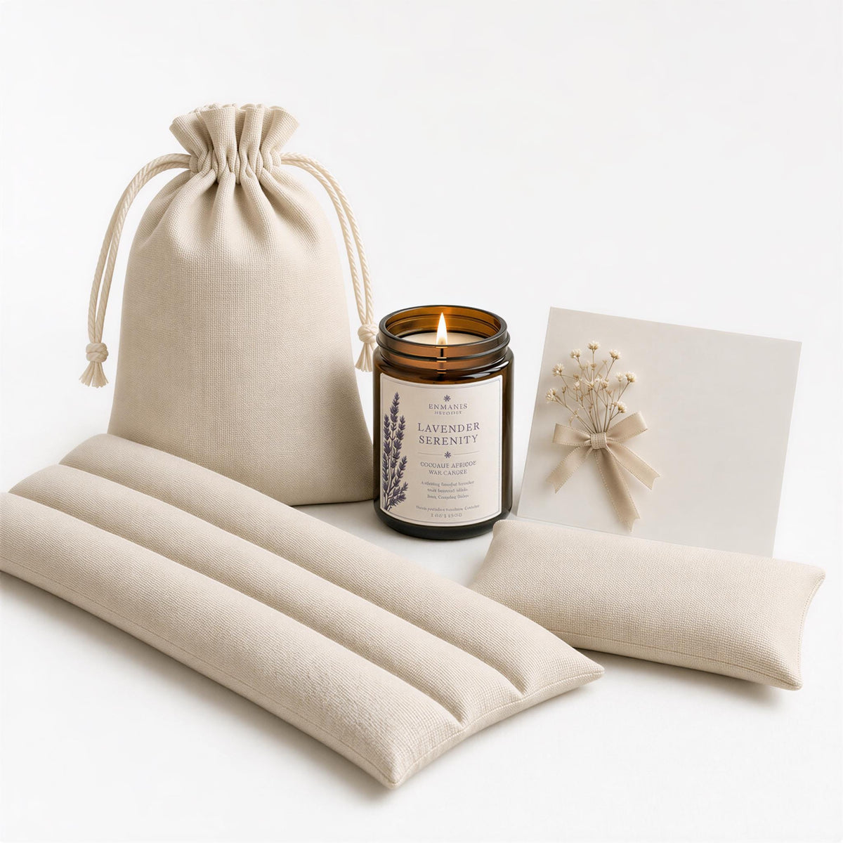 Bridesmaid Proposal Gift Box – Lavender Neck Wrap, Eye Pillow & Candle Set, Personalized Spa Gift