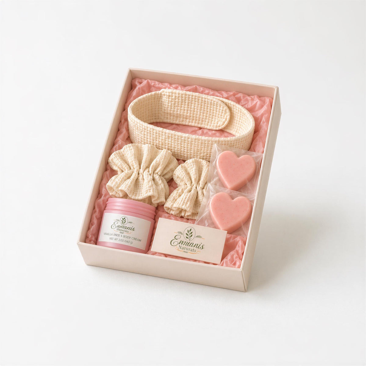 Face Washing Set, Ivory Cotton Spa Ritual | Rice Soap | Body Cream | Gift Box Emmaris Naturals