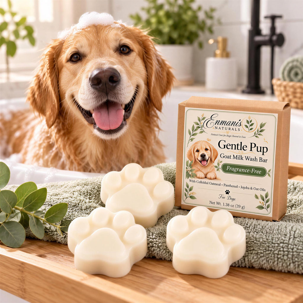 Dog Paw Wash | Goat Milk, Oatmeal, Jojoba | Handmade Gentle Fragrance-Free Puppy Bath Bar