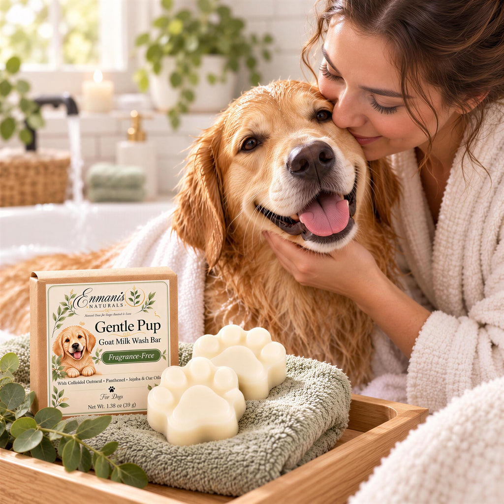 Dog Paw Wash | Goat Milk, Oatmeal, Jojoba | Handmade Gentle Fragrance-Free Puppy Bath Bar