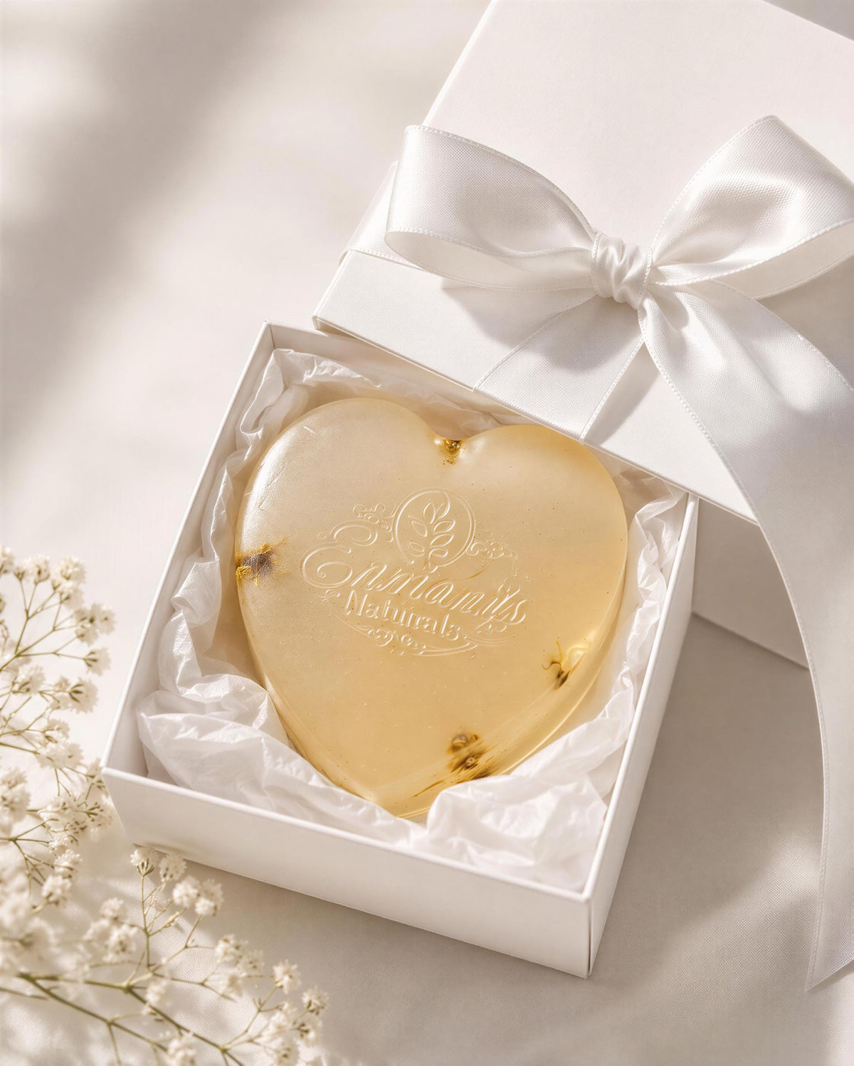 Fragrance Free Soap - Heart-Shaped Glycerin Bar | Sensitive Skin | Handmade Cleanser | Daily Care