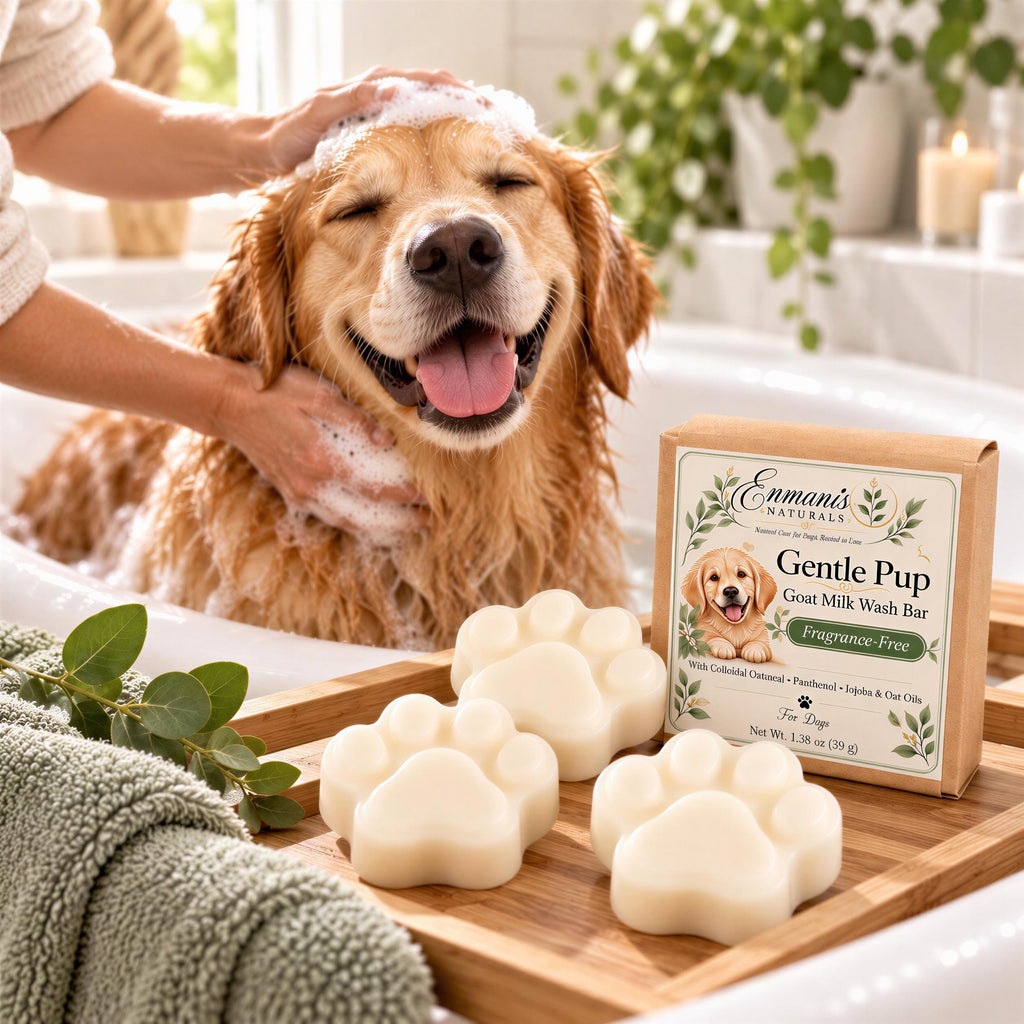 Dog Paw Wash | Goat Milk, Oatmeal, Jojoba | Handmade Gentle Fragrance-Free Puppy Bath Bar