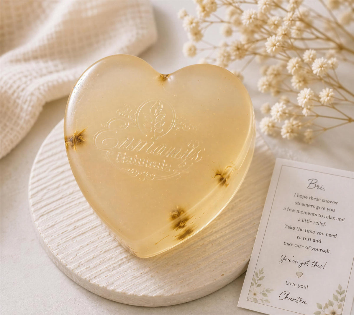 Fragrance Free Soap - Heart-Shaped Glycerin Bar | Sensitive Skin | Handmade Cleanser | Daily Care